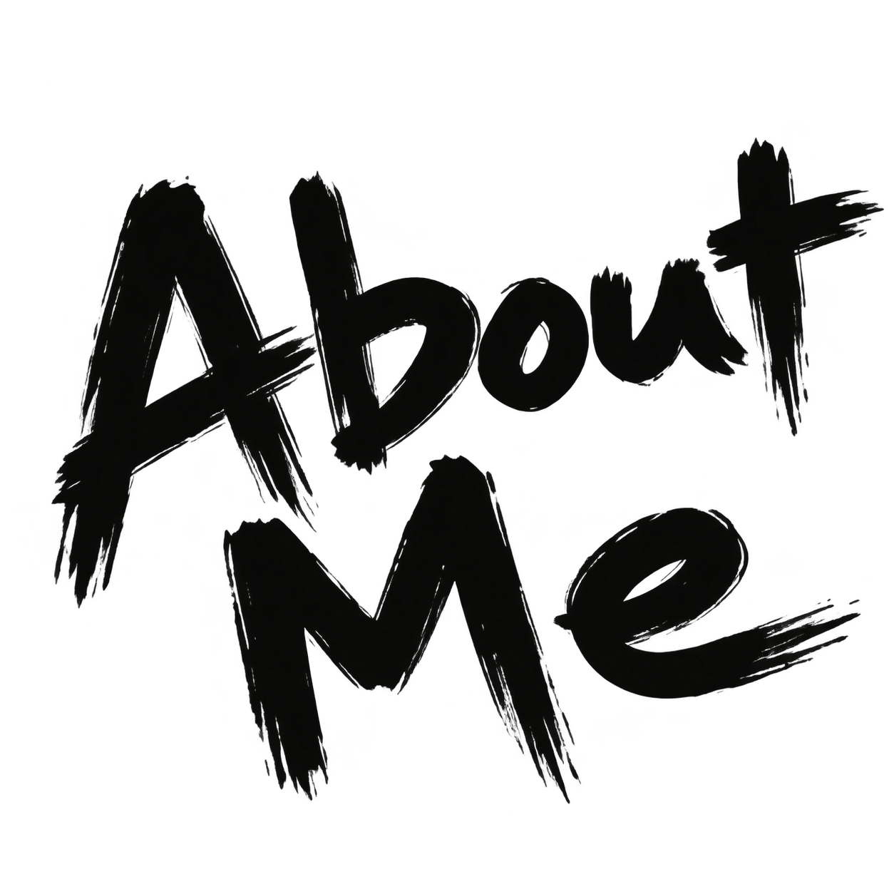 About Me,手绘笔触字样